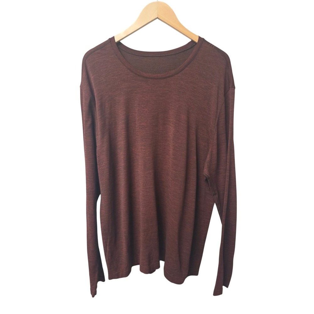 Lululemon Metal Vent Tech Long Sleeve Mens XXL Maroon Burgundy Athletic Training
